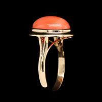 14K Yellow Gold Estate Coral Ring