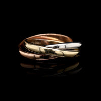 18K Tricolor Gold Estate Rolling Ring