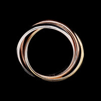 18K Tricolor Gold Estate Rolling Ring