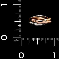 18K Tricolor Gold Estate Rolling Ring