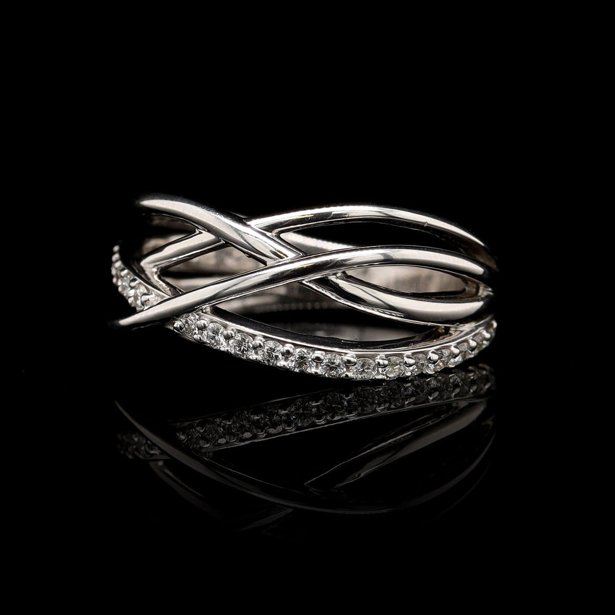 14K White Gold Estate Diamond Ring