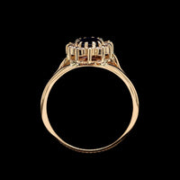 14K Yellow Gold Estate Sapphire and Diamond Ring