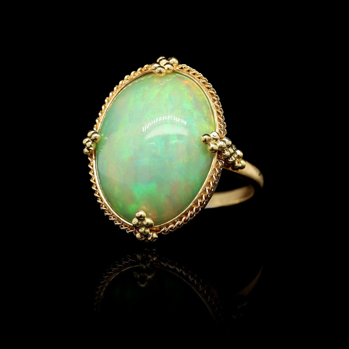 Amali 18K Yellow Gold Estate Opal Ring