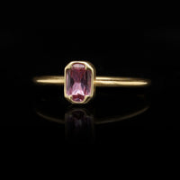 Gabriella Kiss 18K Yellow Gold Estate Pink Sapphire Ring