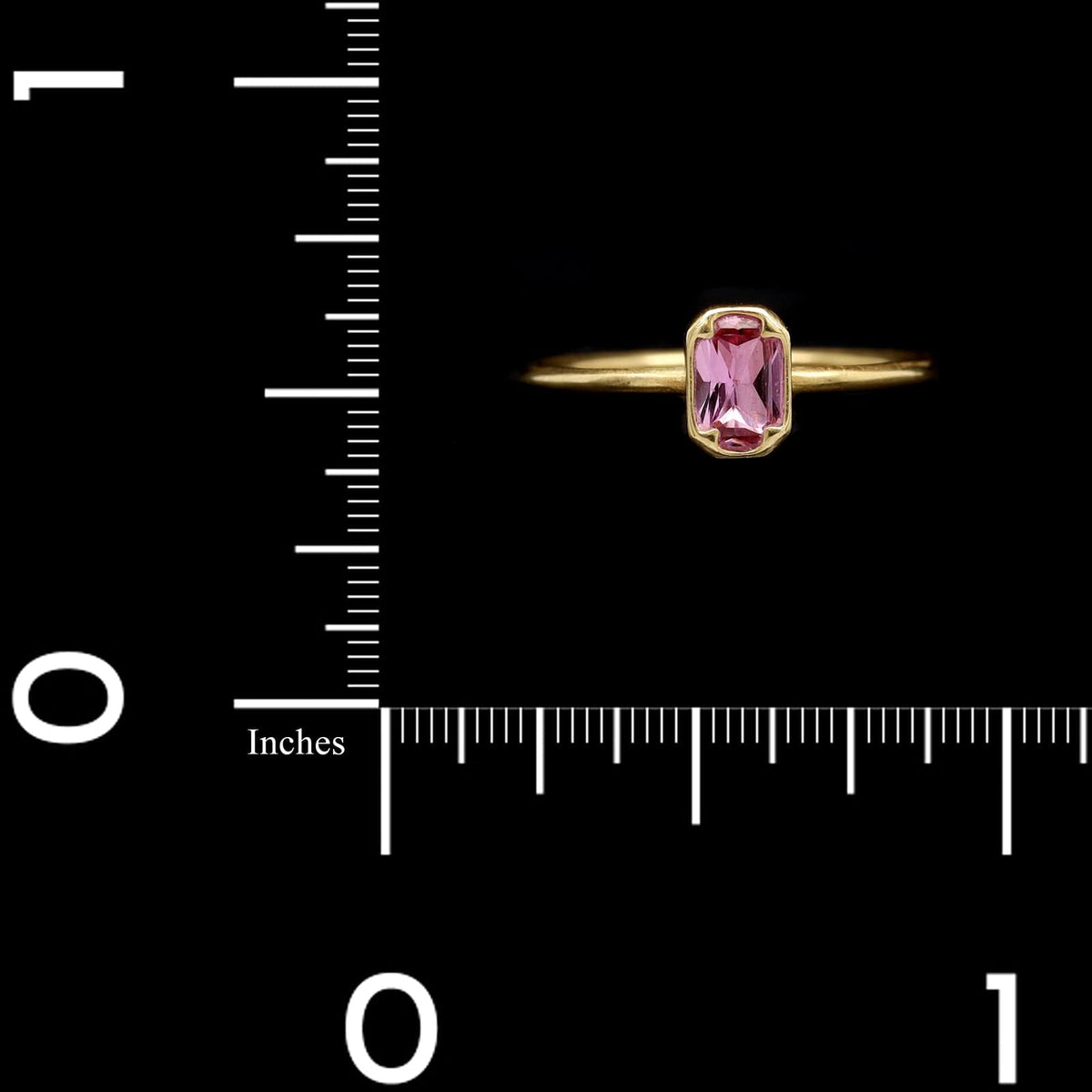 Gabriella Kiss 18K Yellow Gold Estate Pink Sapphire Ring