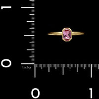 Gabriella Kiss 18K Yellow Gold Estate Pink Sapphire Ring