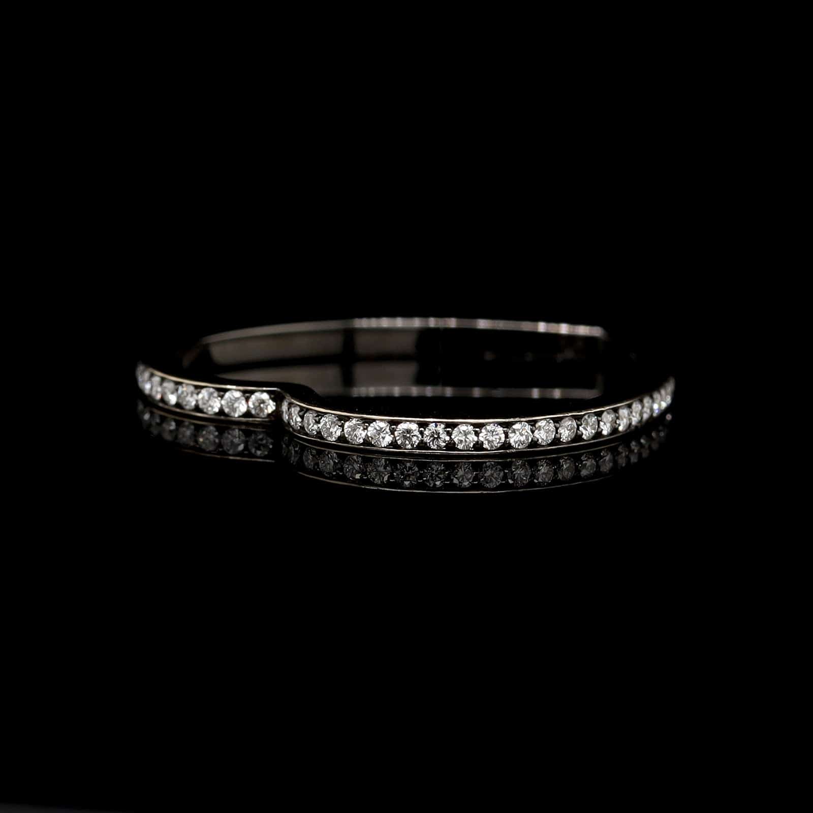 Repossi 18K Black Gold Estate "Antifer" and Diamond Heart Ring