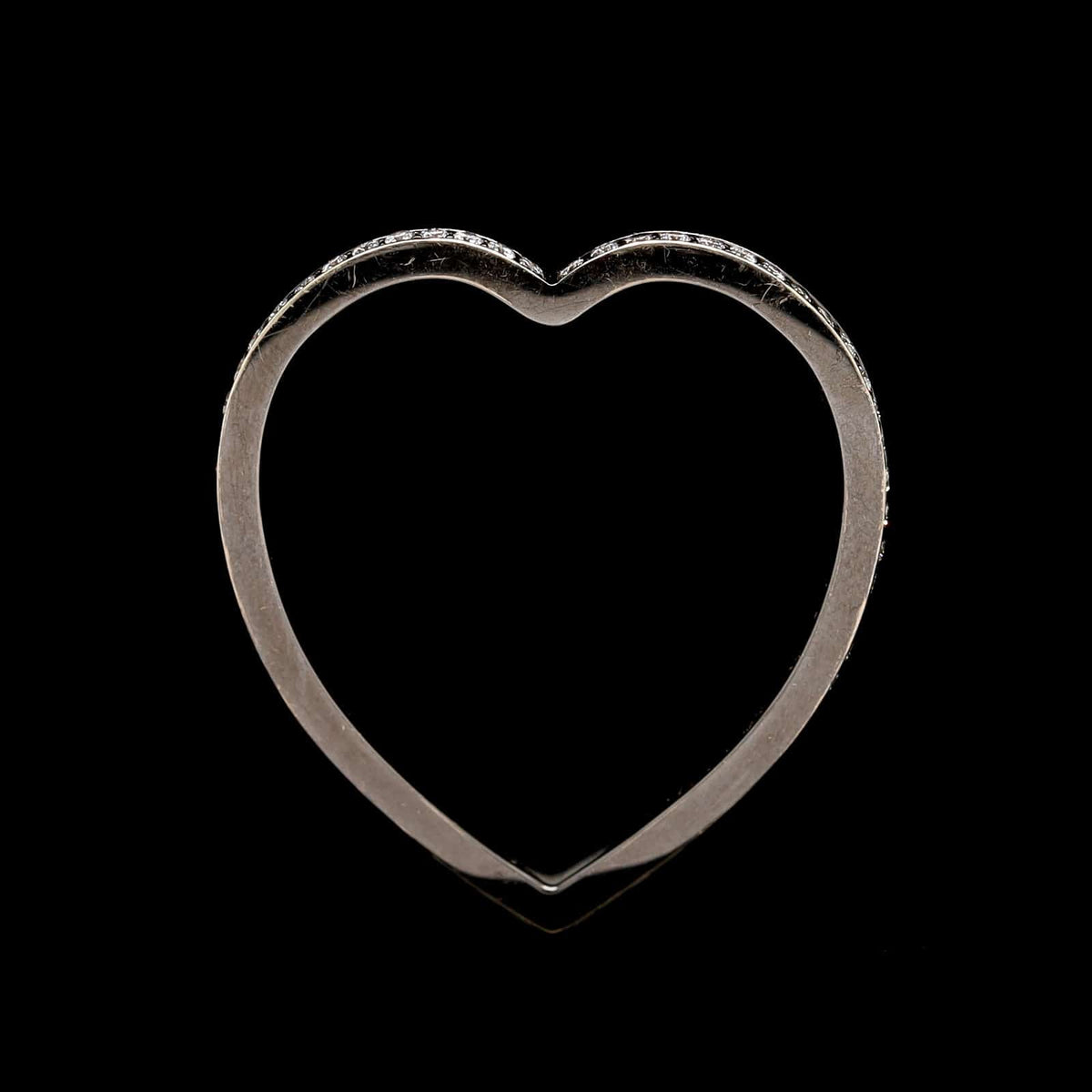 Repossi 18K Black Gold Estate "Antifer" and Diamond Heart Ring