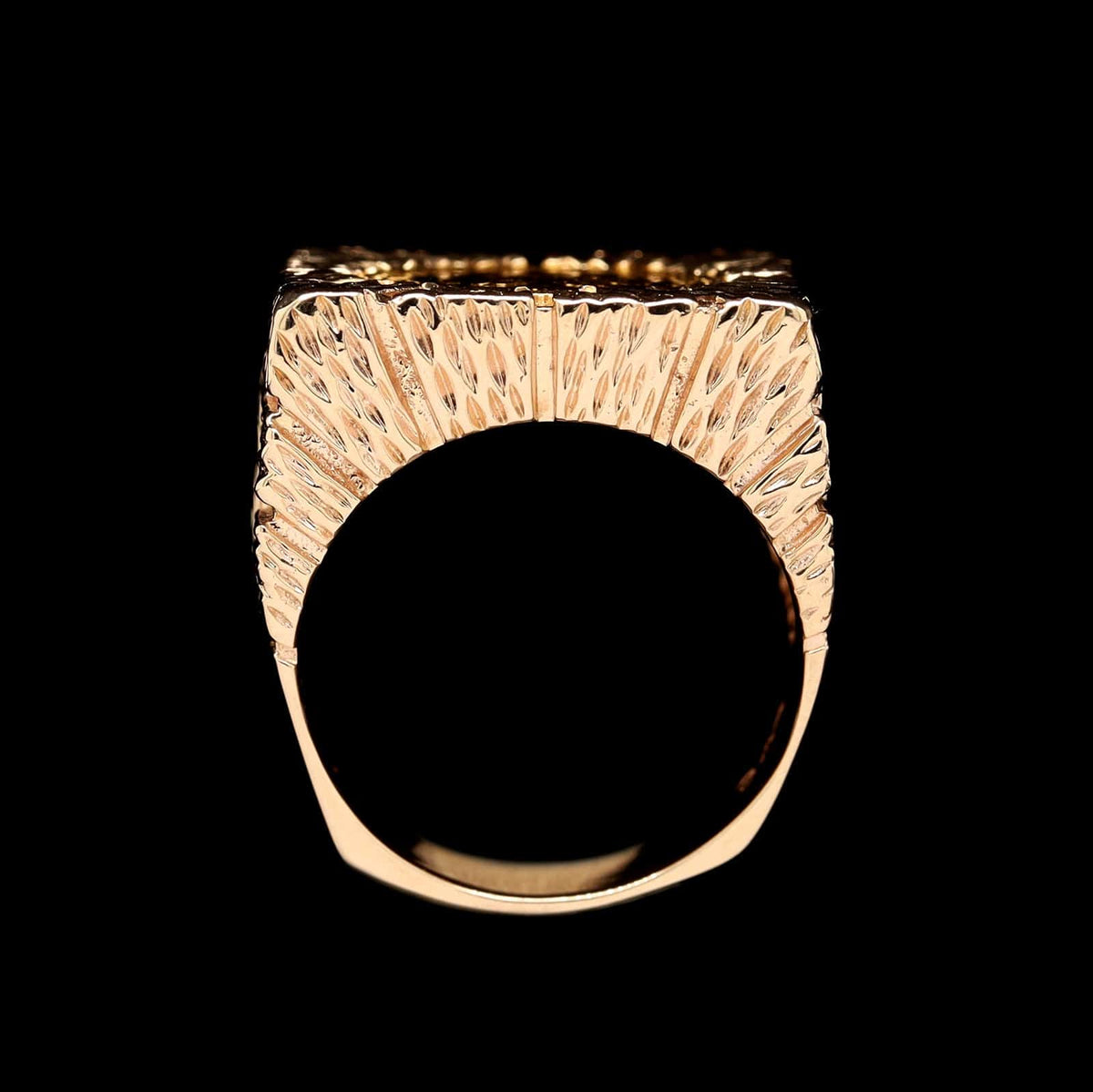 14K Yellow Gold Estate Mexican Two Pesos Gold Coin 1922 Ring