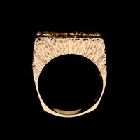 14K Yellow Gold Estate Mexican Two Pesos Gold Coin 1922 Ring