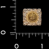 14K Yellow Gold Estate Mexican Two Pesos Gold Coin 1922 Ring