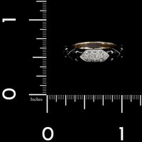 Hidalgo 18K White Gold Estate Black Enamel and Diamond Ring