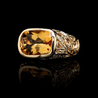14K Yellow Gold Estate Citrine Ring