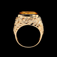 14K Yellow Gold Estate Citrine Ring