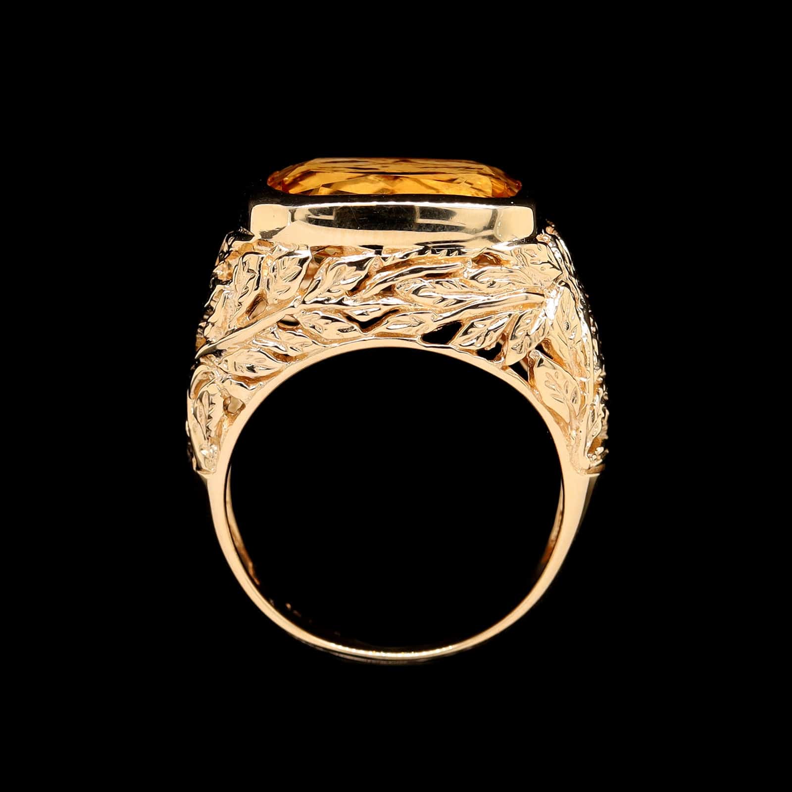 14K Yellow Gold Estate Citrine Ring