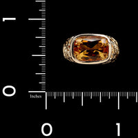 14K Yellow Gold Estate Citrine Ring