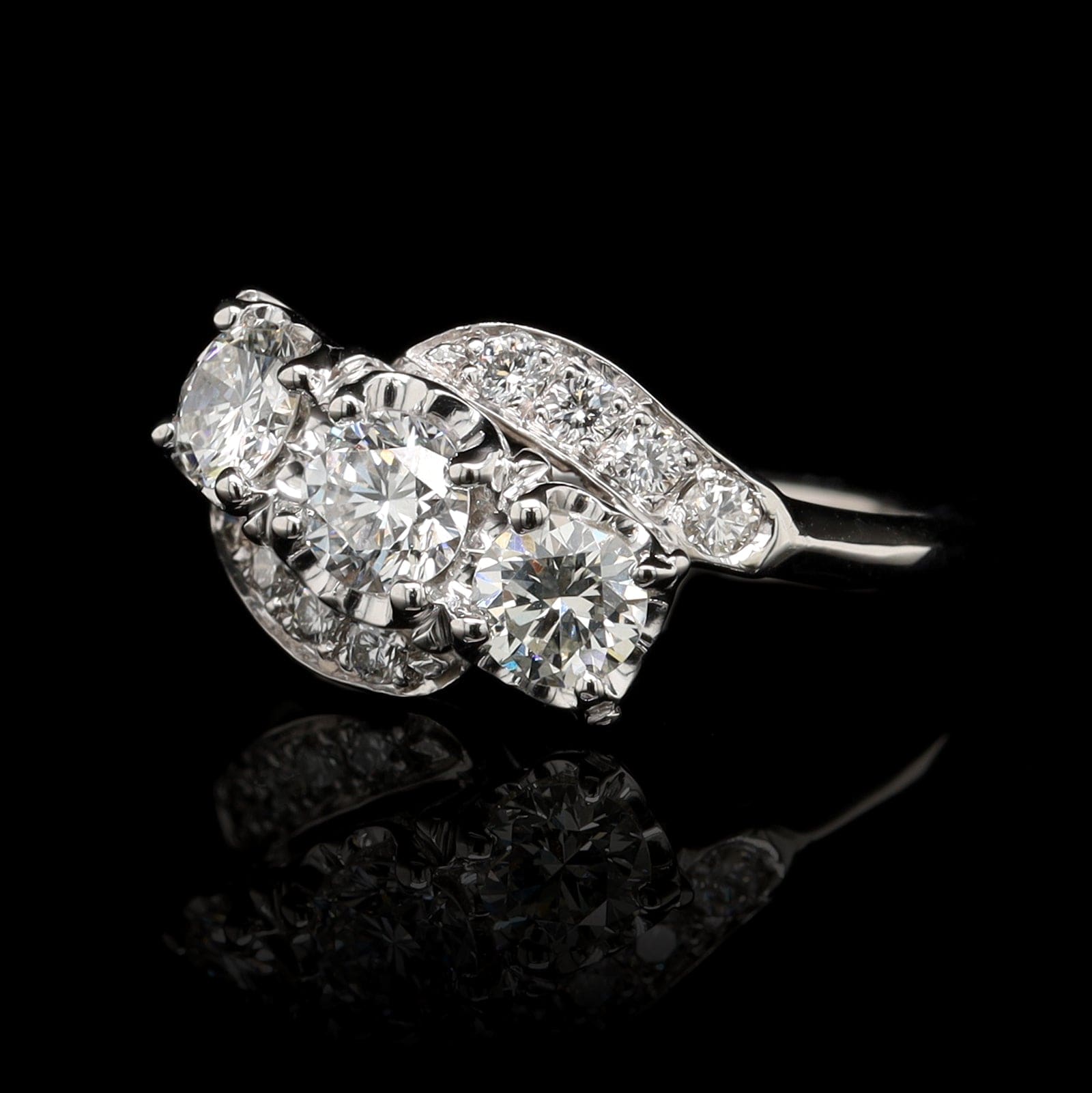 Vintage Platinum Estate Diamond Ring