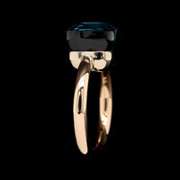 Pomellato 18K Rose Gold Estate Nudo Classic Blue Topaz Ring