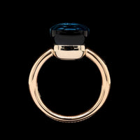 Pomellato 18K Rose Gold Estate Nudo Classic Blue Topaz Ring