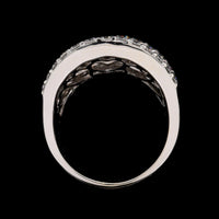 18K White Gold Estate Diamond Saddle Ring