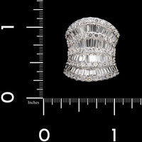18K White Gold Estate Diamond Saddle Ring