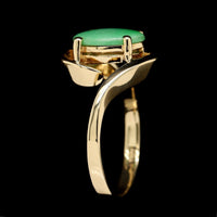14K Yellow Gold Estate Jadeite Ring