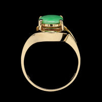 14K Yellow Gold Estate Jadeite Ring