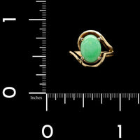 14K Yellow Gold Estate Jadeite Ring