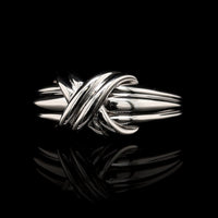 Tiffany & Co. 18K White Gold Estate Signature X Ring