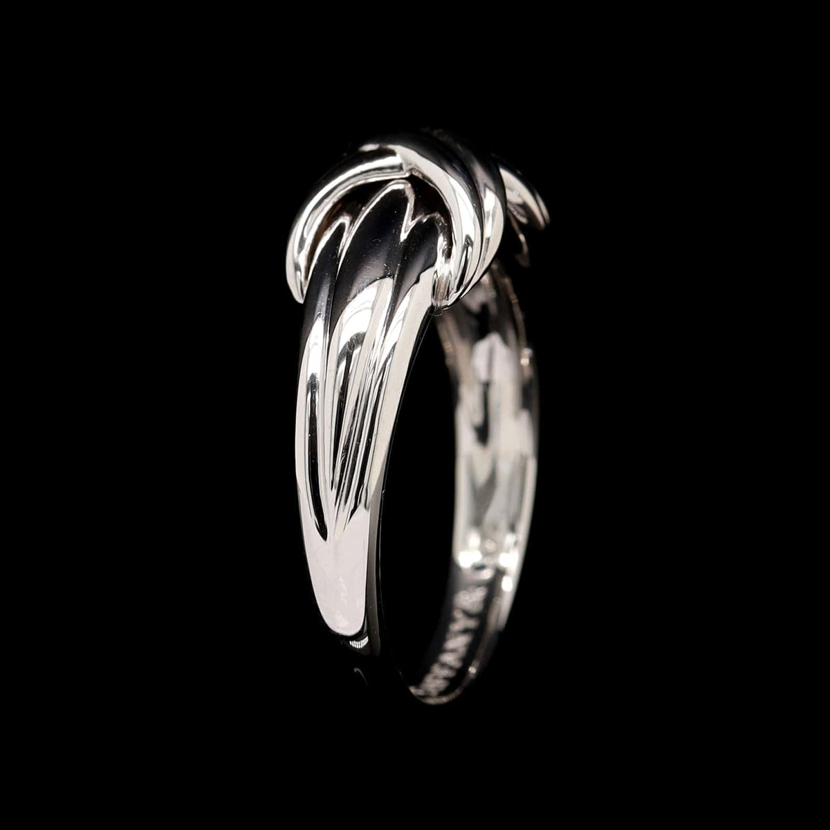 Tiffany & Co. 18K White Gold Estate Signature X Ring