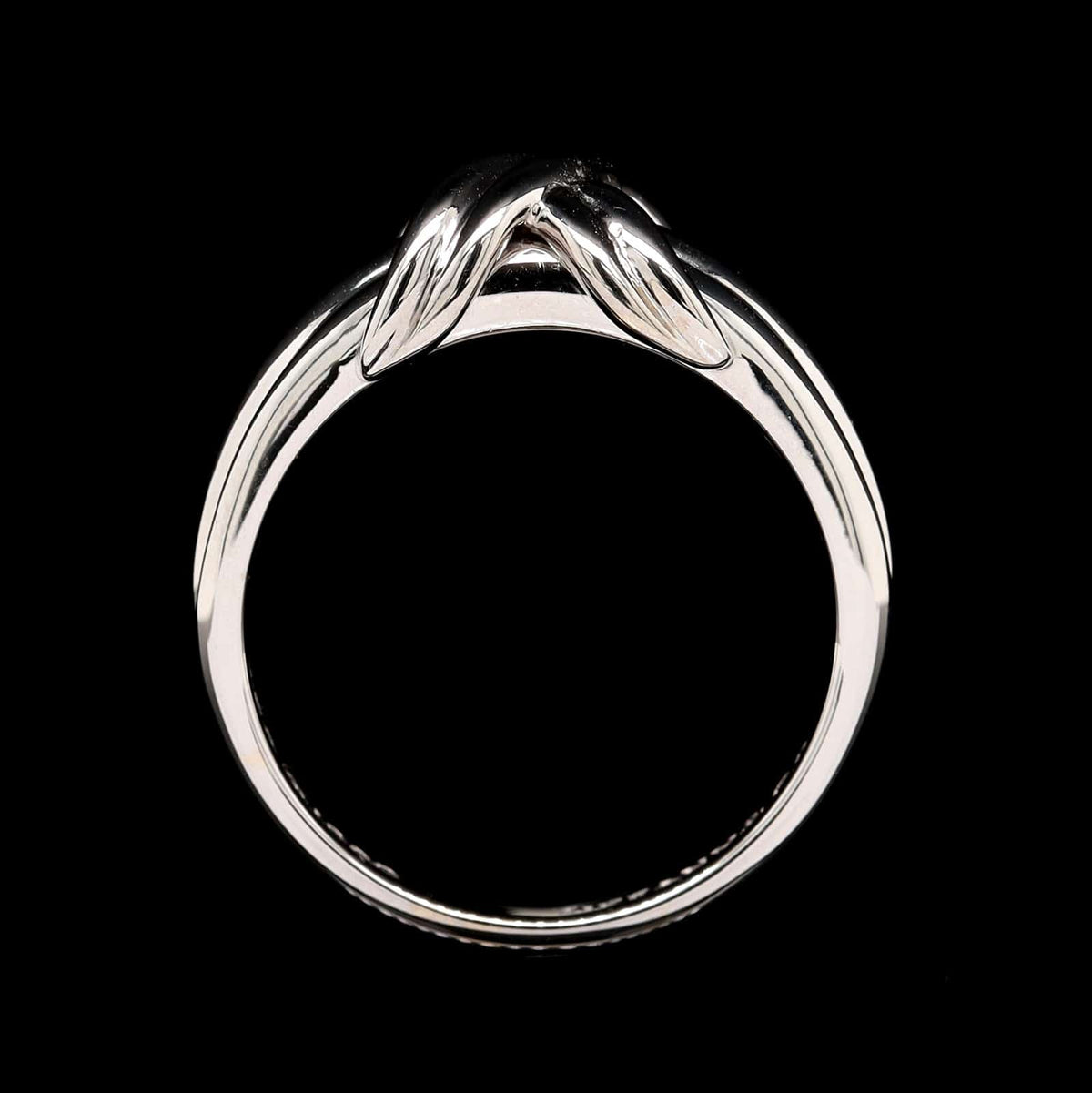 Tiffany & Co. 18K White Gold Estate Signature X Ring