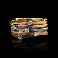 Marco Bicego 18K Tri-color Gold Estate Diamond Ring