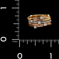 Marco Bicego 18K Tri-color Gold Estate Diamond Ring