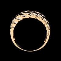 14K Two-tone Gold Estate Diamond Rope Twist Ring