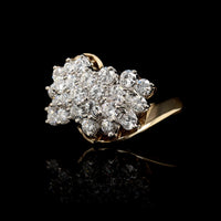 14K Two-tone Gold Estate Diamond Ring