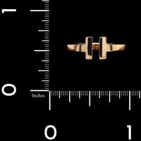 Tiffany & Co. 18K Rose Gold Estate T Square Ring