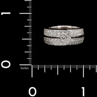 Di Modolo 18K White Gold Estate Diamond Ring