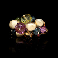 Marco Bicego 18K Yellow Gold Estate Africa Mixed Gemstone Ring