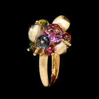 Marco Bicego 18K Yellow Gold Estate Africa Mixed Gemstone Ring