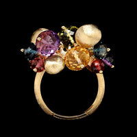 Marco Bicego 18K Yellow Gold Estate Africa Mixed Gemstone Ring
