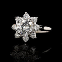 14K White Gold Estate Diamond Ring