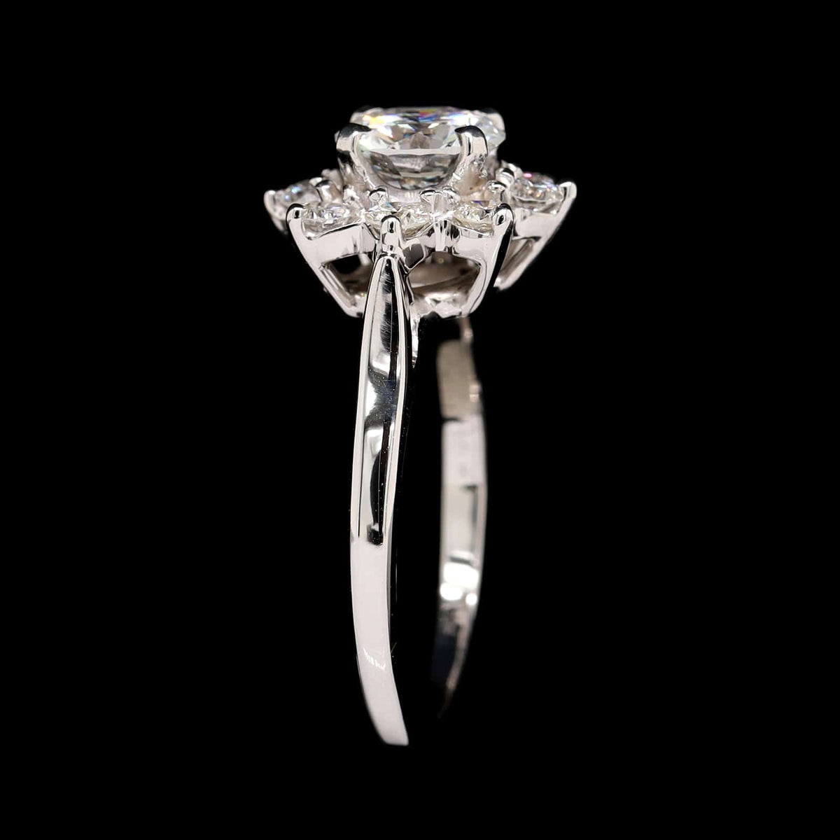 14K White Gold Estate Diamond Ring