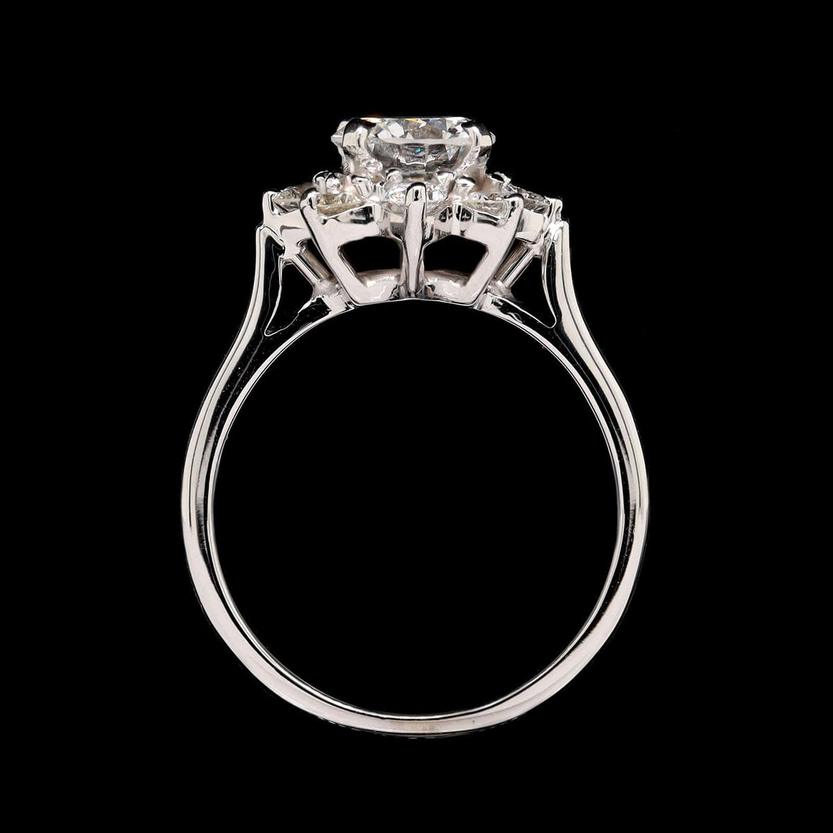 14K White Gold Estate Diamond Ring