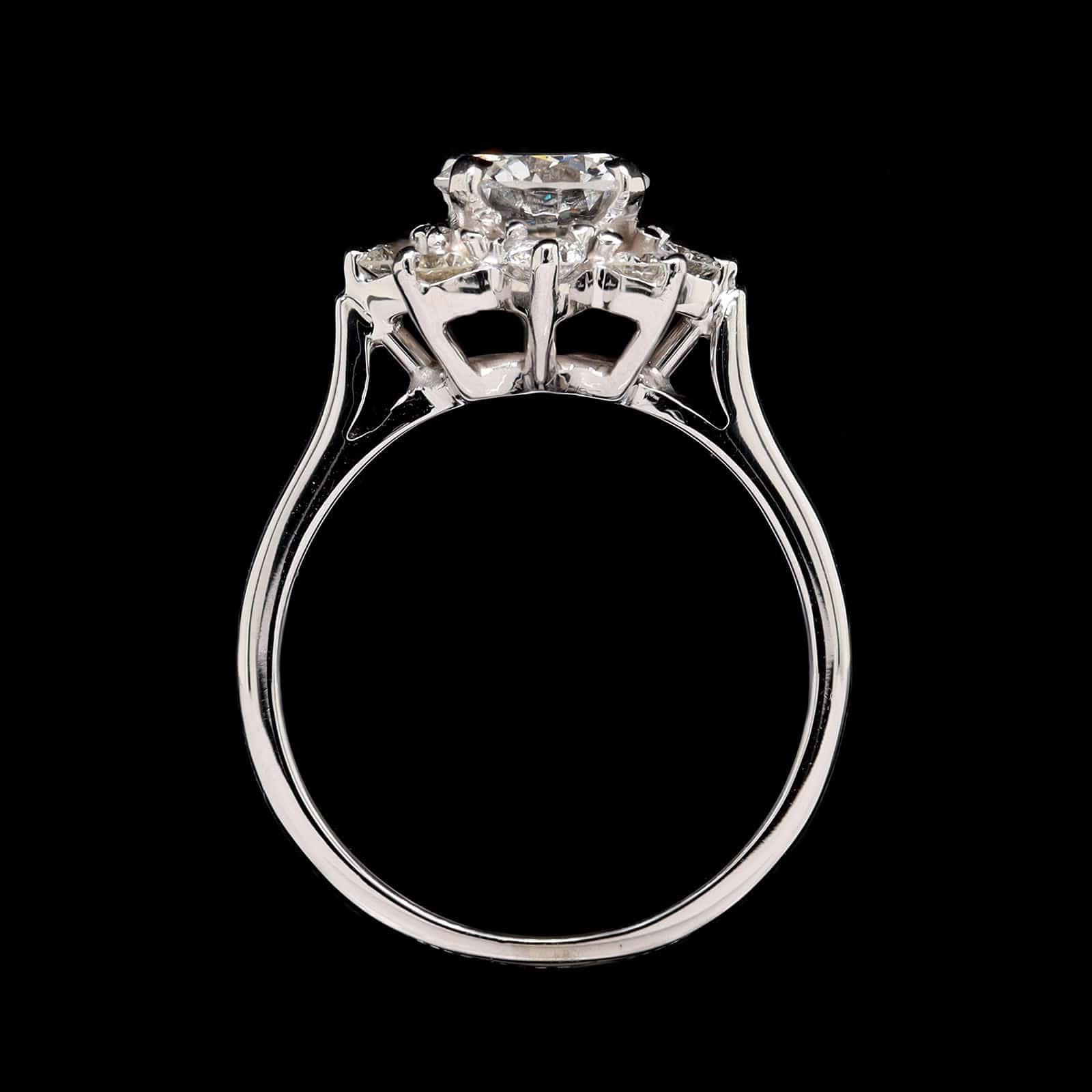 14K White Gold Estate Diamond Ring
