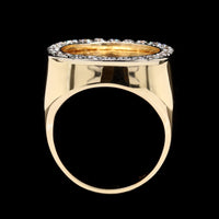 14K Yellow Gold Estate Indian Head Liberty Coin and Diamond Ring