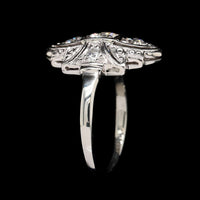 Vintage 18K White Gold Estate Diamond Ring
