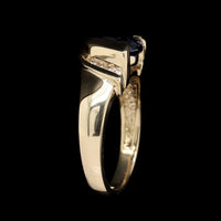 14K Yellow Gold Estate Tanzanite and Diamond Ring