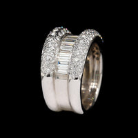 Leo Pizzo 18K White Gold Estate Diamond Ring