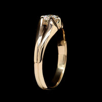 Vintage 14K Yellow Gold Estate Diamond Belcher Set Ring