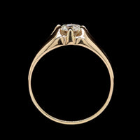 Vintage 14K Yellow Gold Estate Diamond Belcher Set Ring